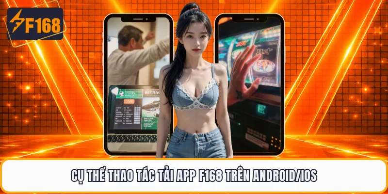 Cụ thể thao tác tải app F168 trên Android/iOS